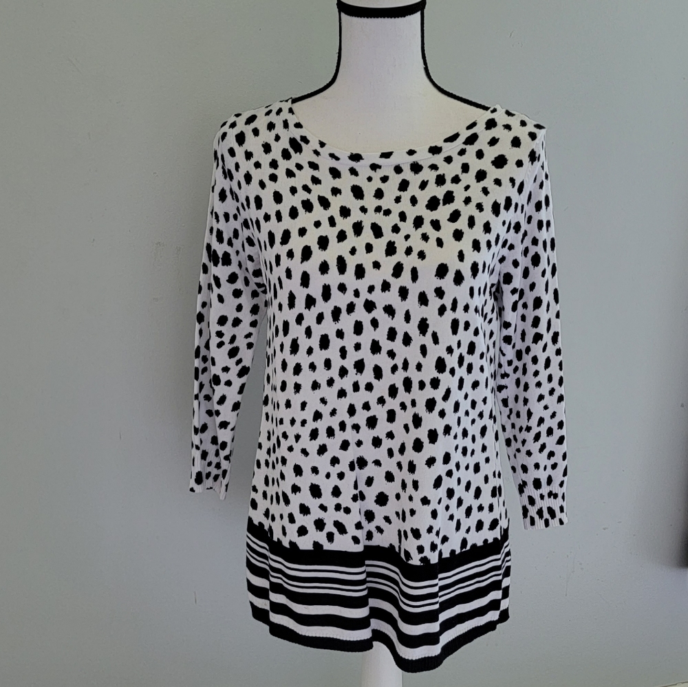 Joseph A Dalmatian Print Pullover Sweater